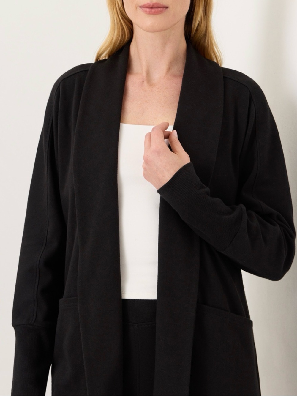 Pact Organic Airplane Wrap Cardigan - Black
